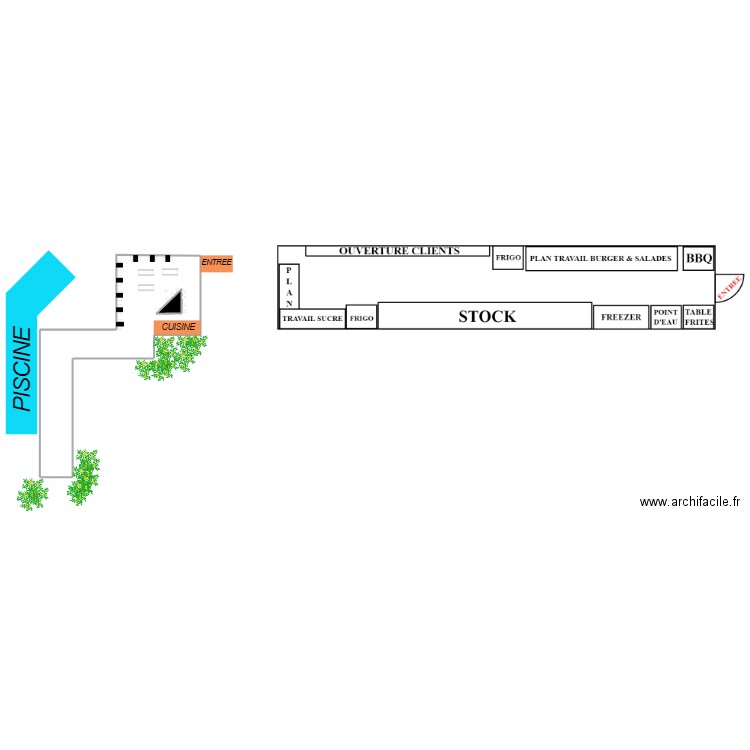 Mehdi Golf. Plan de 1 pièce et 10 m2