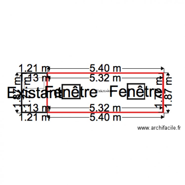 FACADE OUEST. Plan de 0 pièce et 0 m2