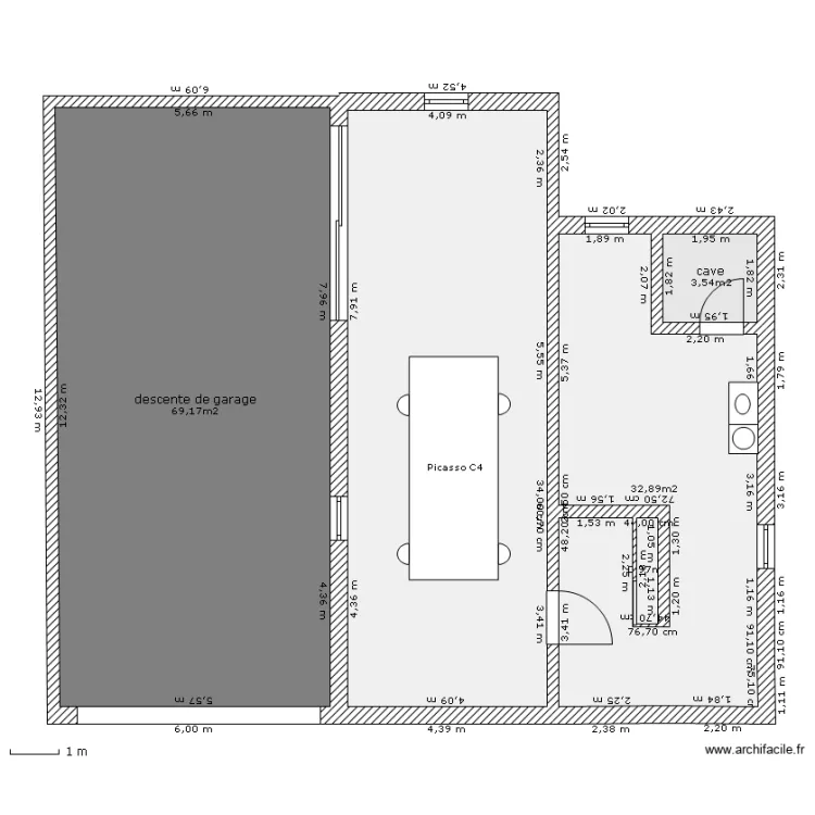 sous-sol . Plan de 