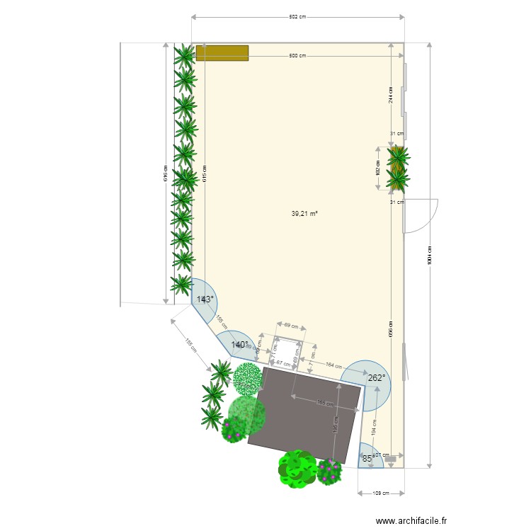 terrasse. Plan de 0 pièce et 0 m2