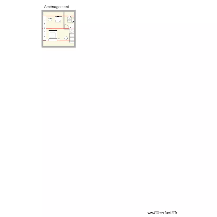 1953 grenier am&eacute;. Plan de 