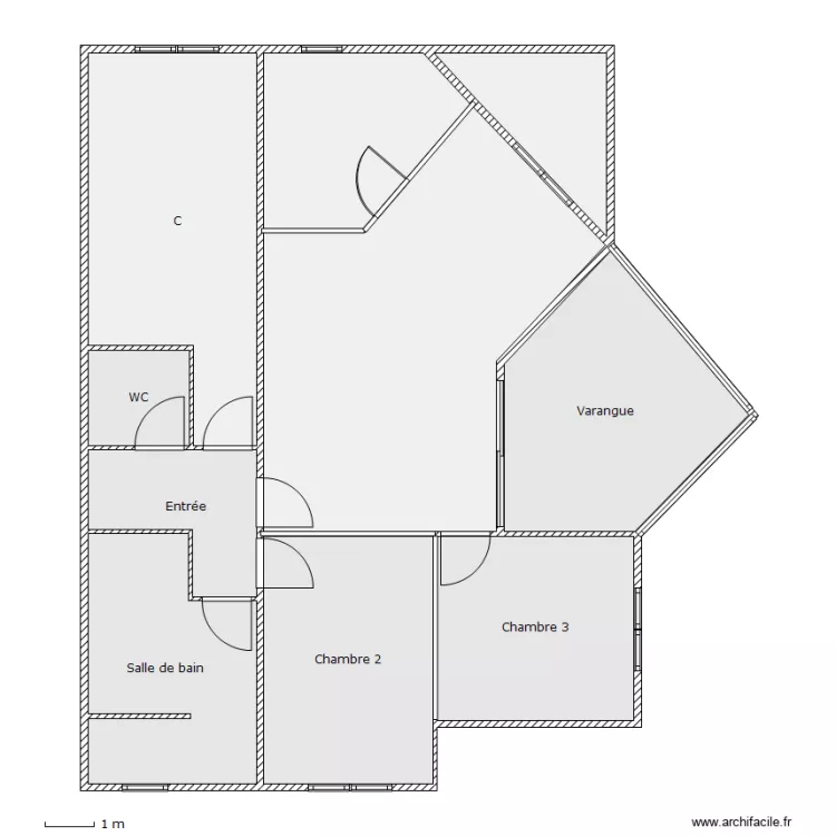 Appartement P41. Plan de 
