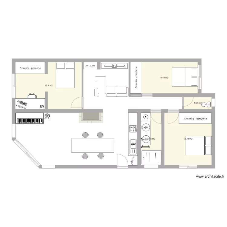 Maison L&eacute;ognan. Plan de 