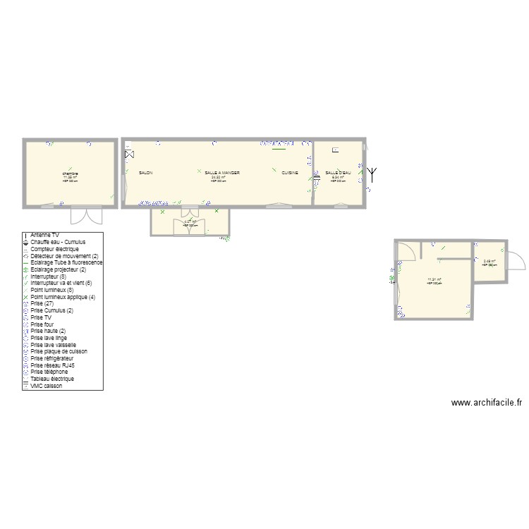 plan électrique sigles électrique. Plan de 0 pièce et 0 m2