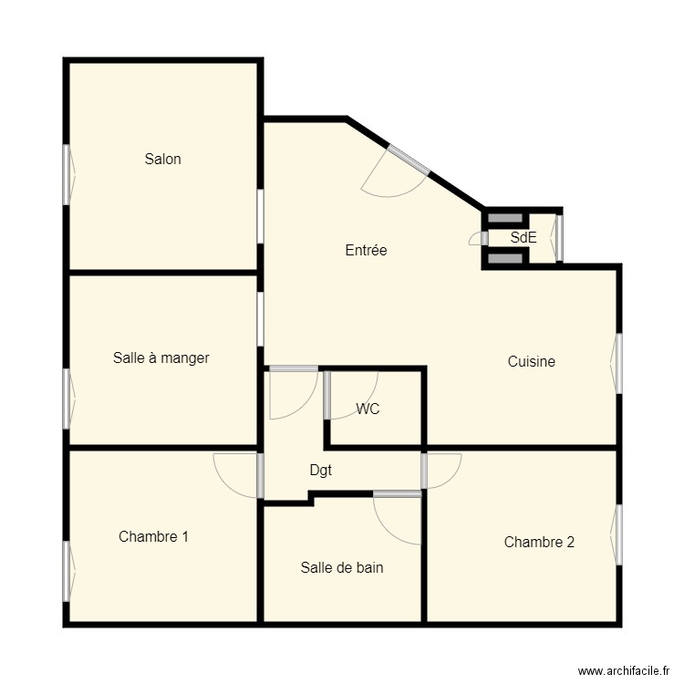 16 emile zola. Plan de 11 pièces et 70 m2