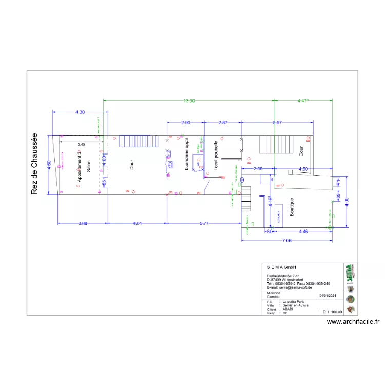 rdc semur. Plan de 