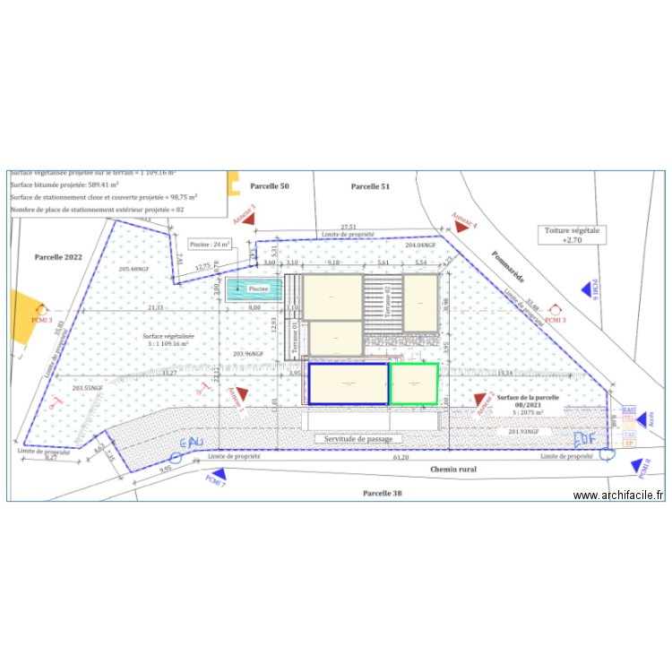 plu modifié. Plan de 0 pièce et 0 m2