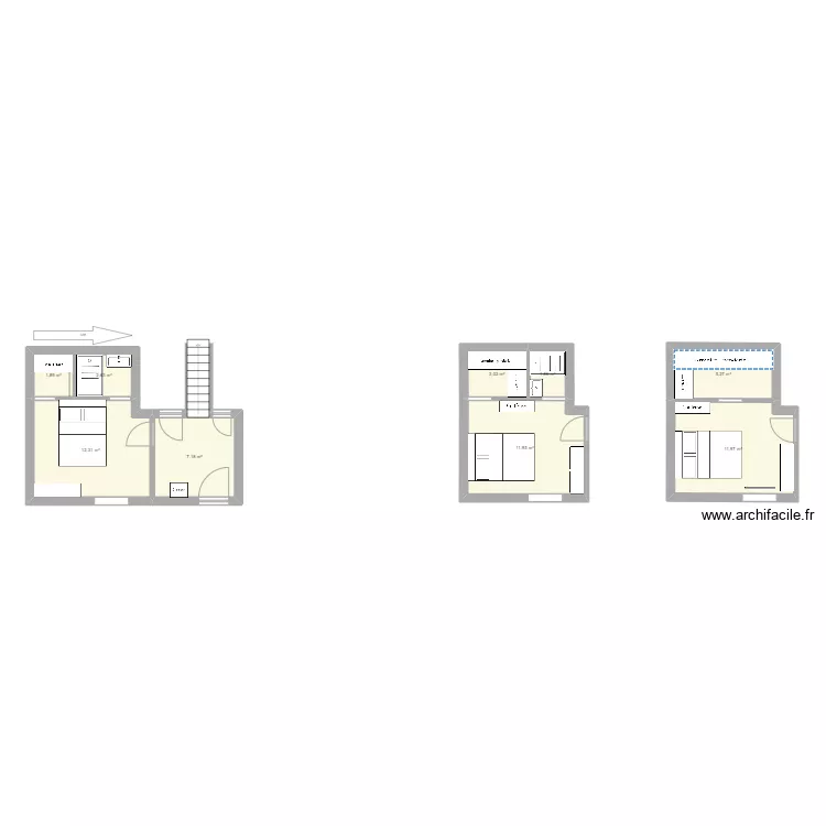 Nouvelle chambre. Plan de 