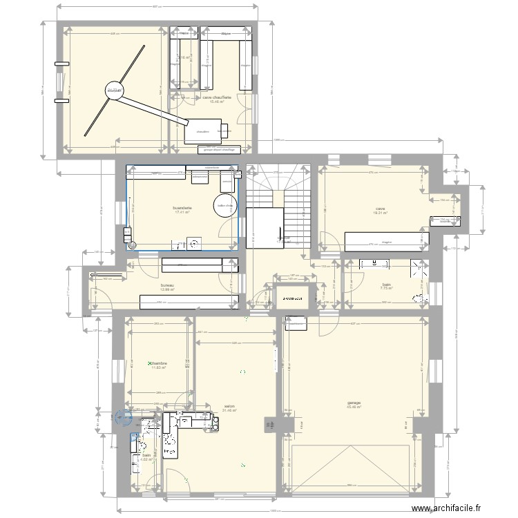 montricher rez inf final appartement 3. Plan de 0 pièce et 0 m2