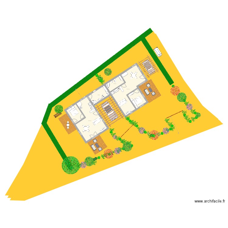 double maison saisonnier. Plan de 6 pièces et 93 m2