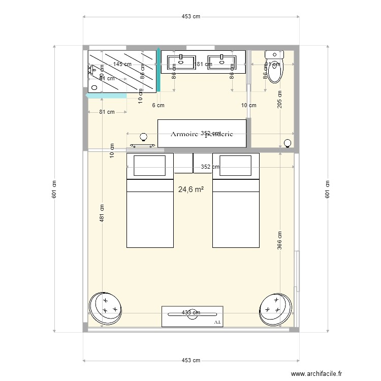 Bungalow. Plan de 0 pièce et 0 m2