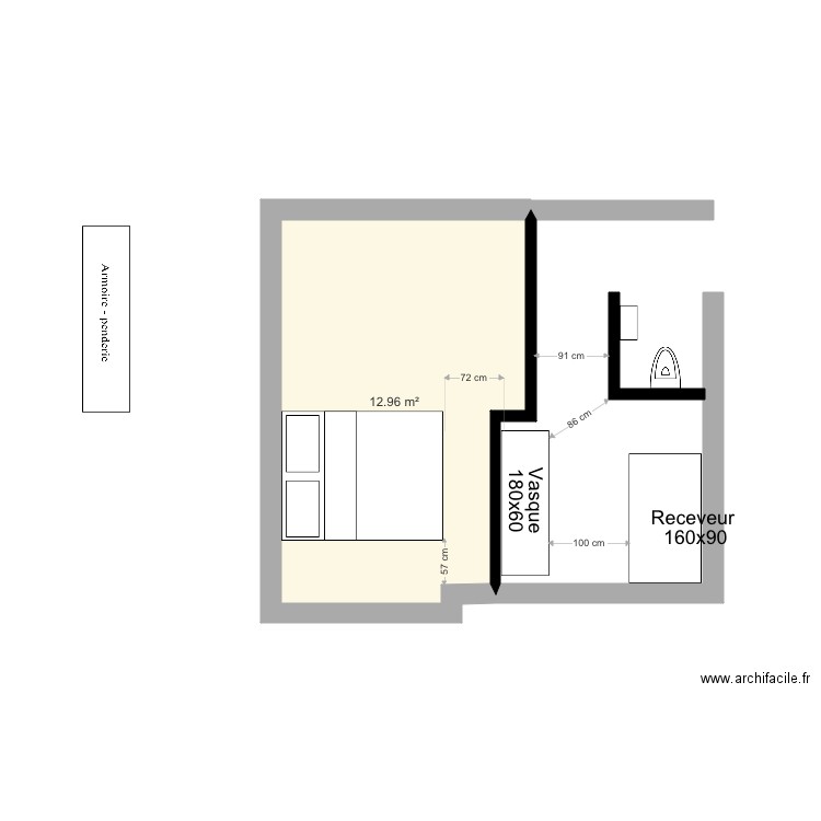 RDC Chambre WC SdB 4. Plan de 0 pièce et 0 m2