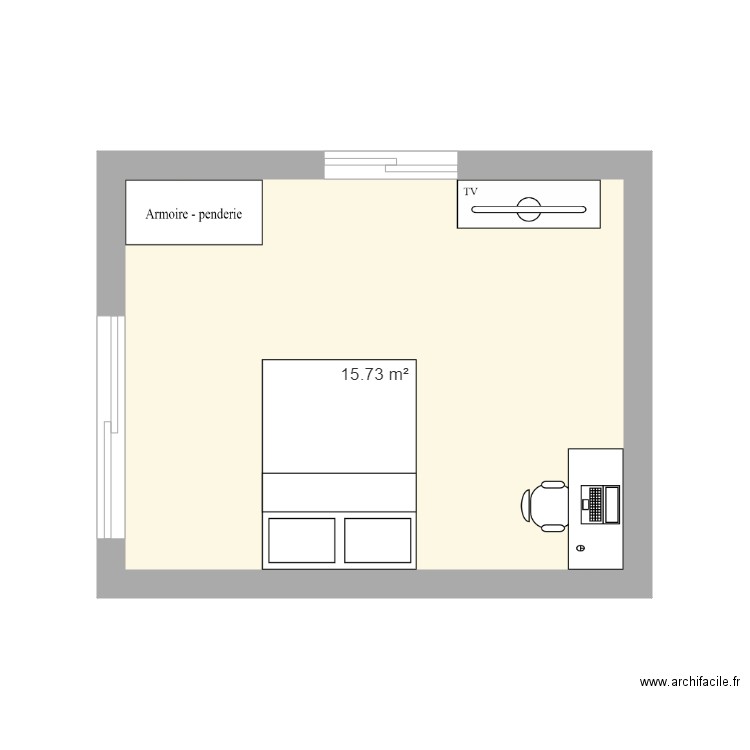 Plan chambre . Plan de 0 pièce et 0 m2