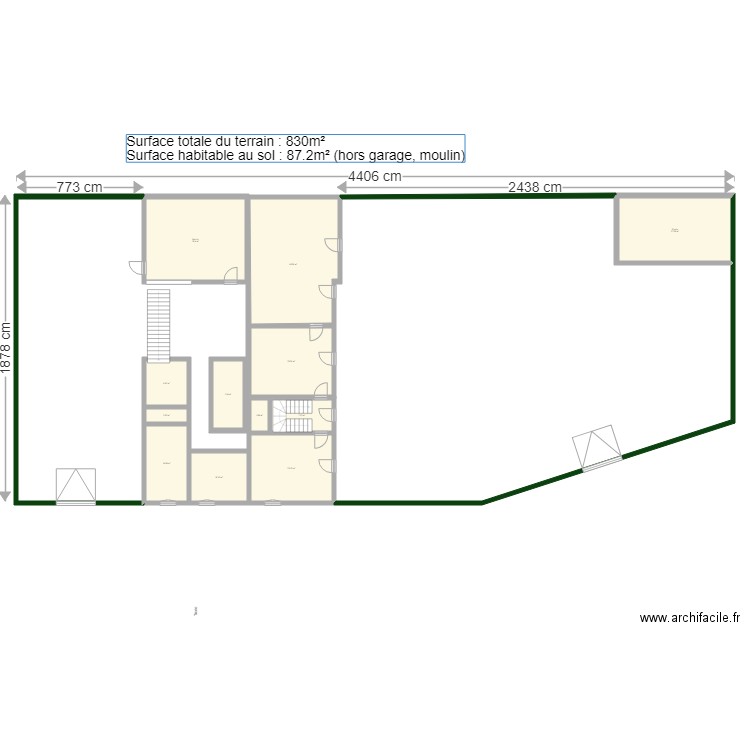 Projet St Sat RDC après modif. Plan de 0 pièce et 0 m2