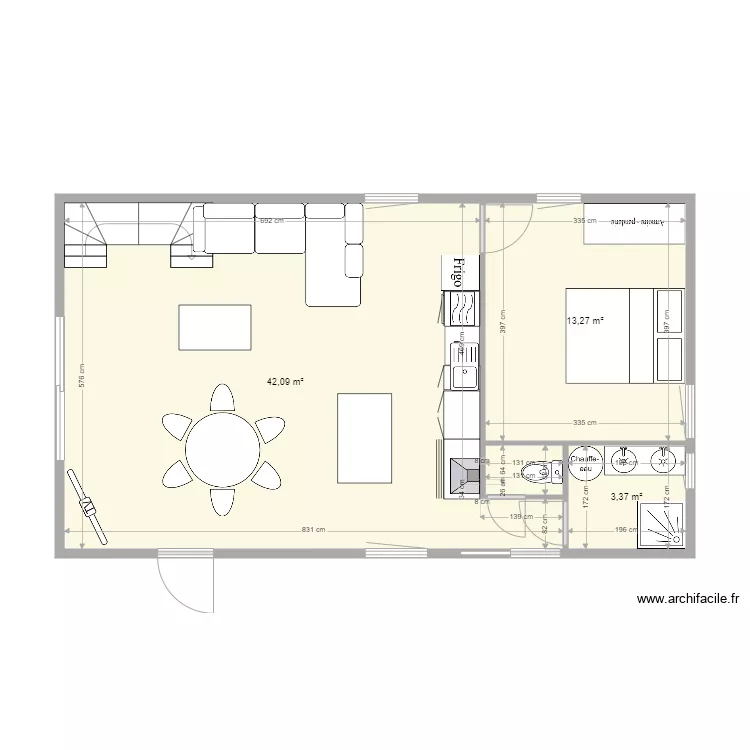 petite maison variante rdc. Plan de 