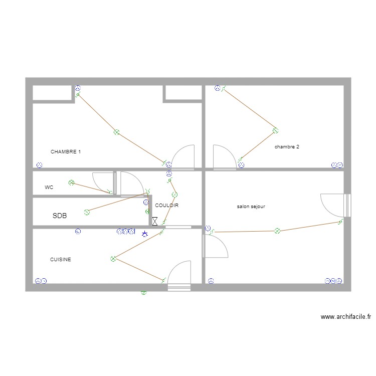 M BISSON 1. Plan de 9 pièces et 71 m2