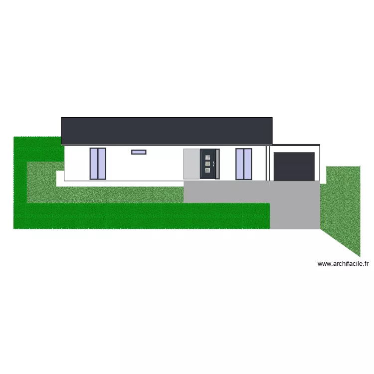 Fa&ccedil;ade nord-ouest / Projet MODIF 2. Plan de 
