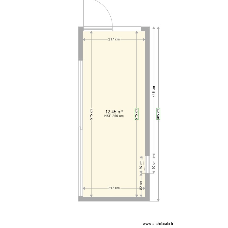 Plan type un container 20 pieds. Plan de 0 pièce et 0 m2