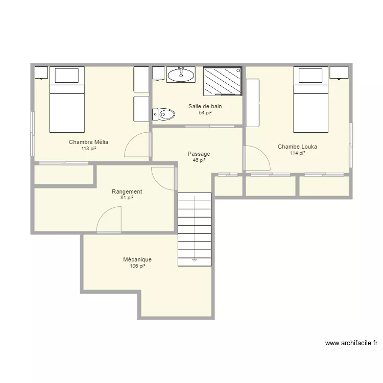 Sous sol Madrigal d&eacute;cembre 2020. Plan de 