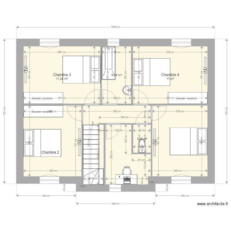 Dalmat étage. Plan de 0 pièce et 0 m2