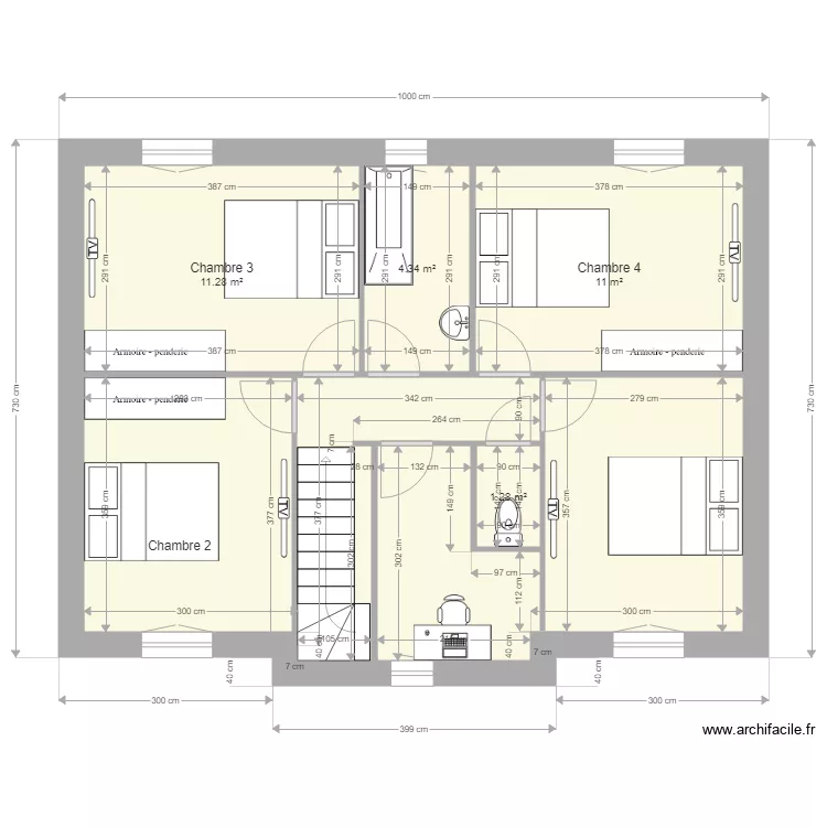 Dalmat &eacute;tage. Plan de 