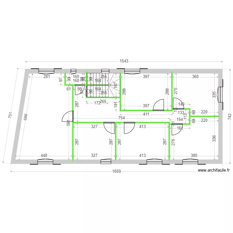 SCI BATIR CLOISONS ETAGE. Plan de 