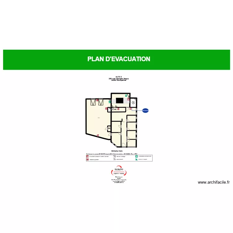 evac elys rdc. Plan de 
