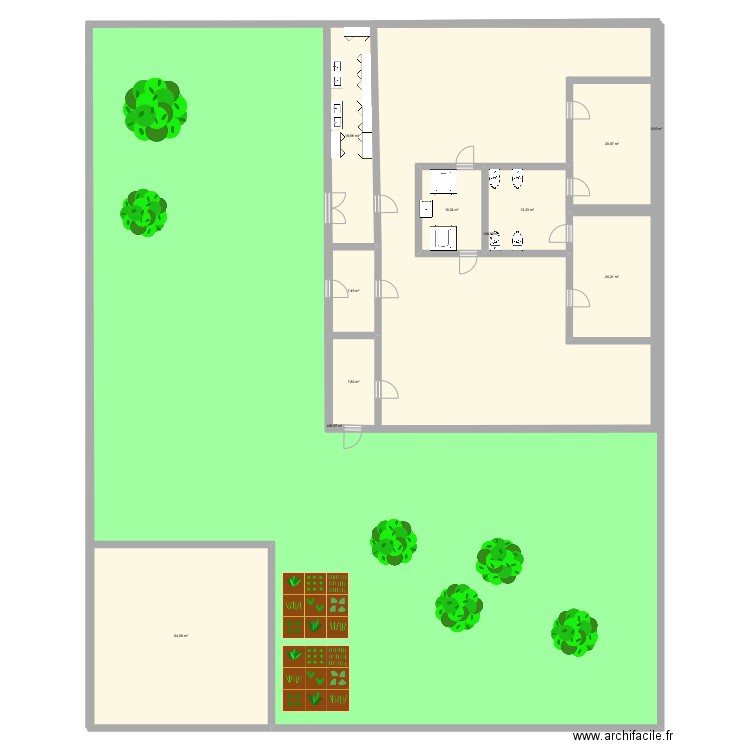 Plan crèche . Plan de 11 pièces et 781 m2