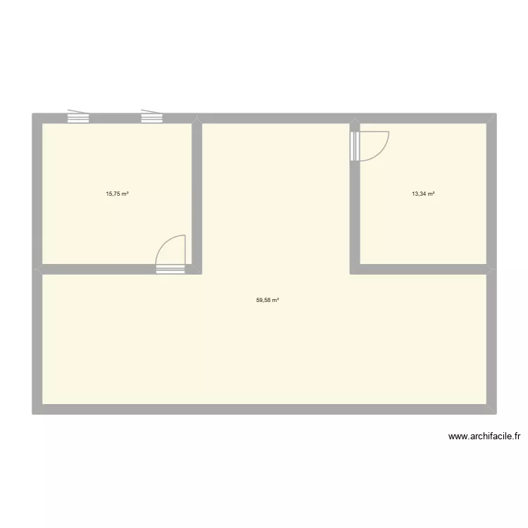 maison. Plan de 3 et 89 m² maison. Plan de 3 et 89 m²
