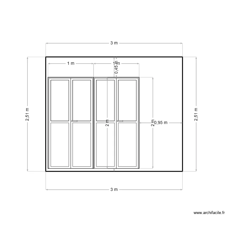 fenetre test. Plan de 