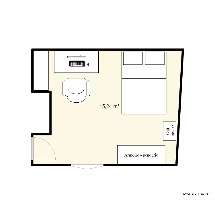 Chambre Vadim. Plan de 