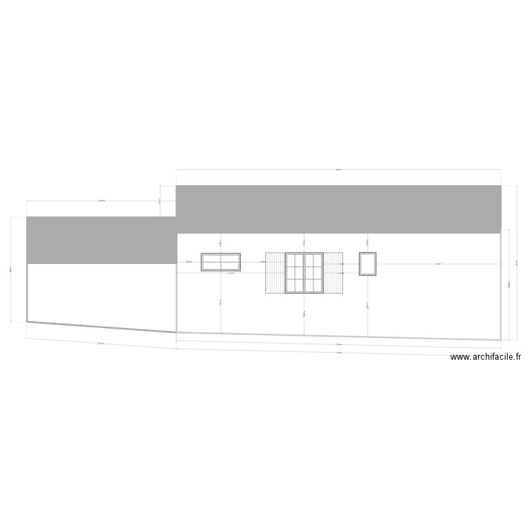 Coté nord projet. Plan de 4 pièces et 83 m2