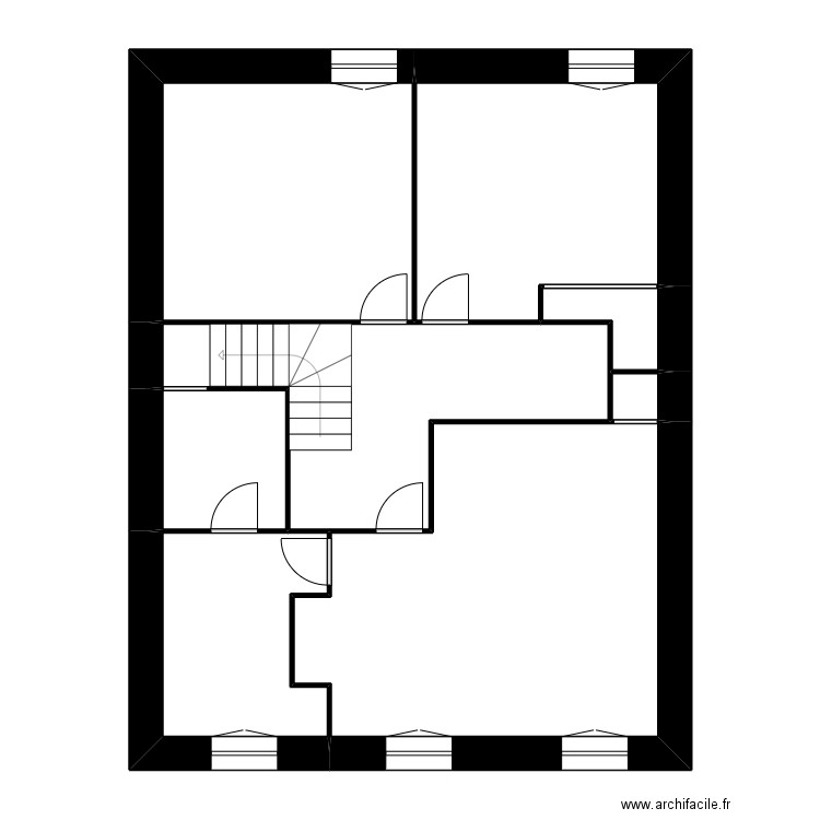 GUILLOUAIS. Plan de 23 pièces et 257 m2