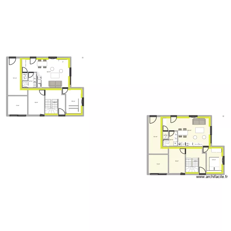 S.O. Plan de 16  et 139 m²