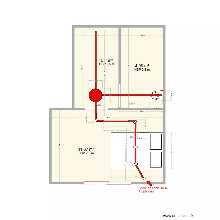 BIVONA31 wc séparé. Plan de 3 et 22 m² BIVONA31 wc séparé. Plan de 3 et 22 m²