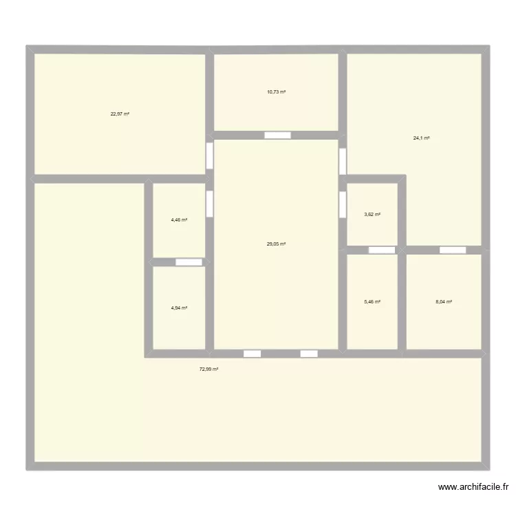 maison. Plan de 10  et 186 m²