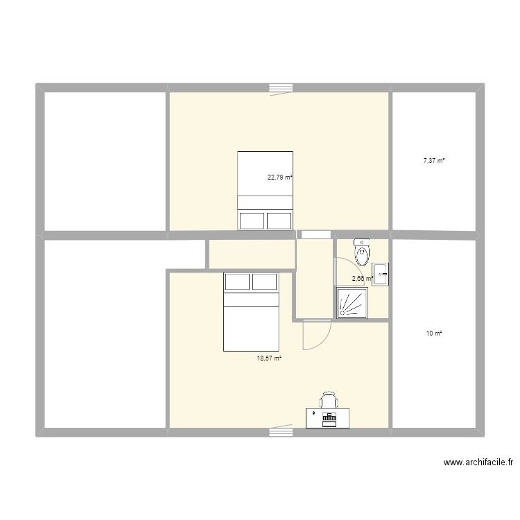 la corniche. Plan de 13 pièces et 156 m2