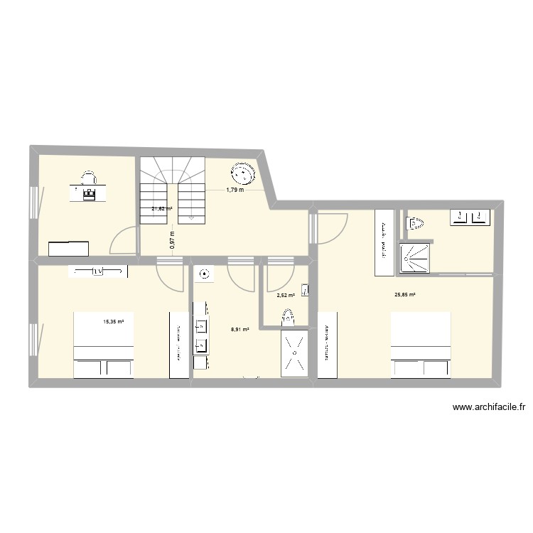 Etage 1 New Patou. Plan de 0 pièce et 0 m2