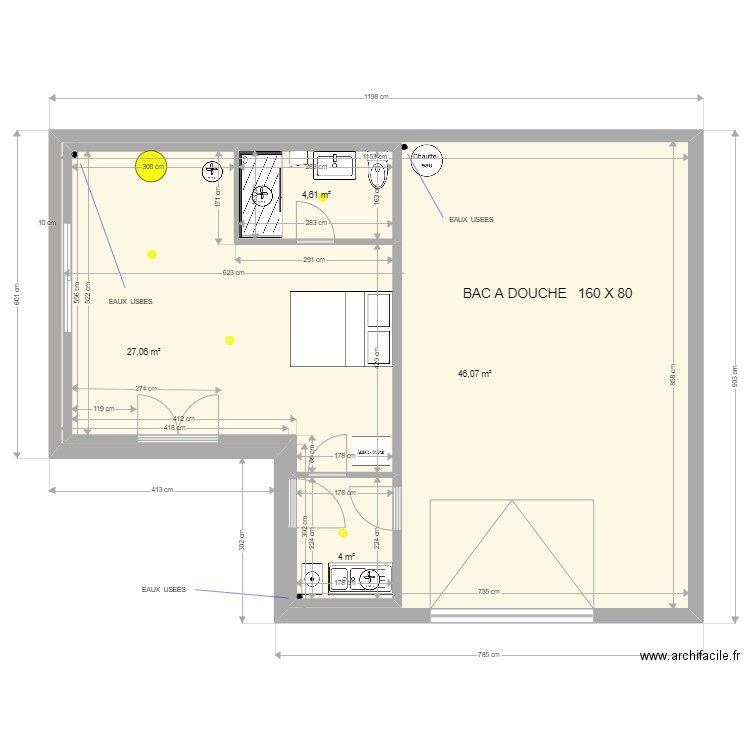plan avec cote PORTES ET CLOISON COTES ELECTRIQUE II. Plan de 0 pièce et 0 m2