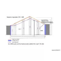 COUPE CH1 + SDB coupe placo plafond