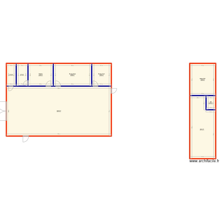 Plan Bureau. Plan de 0 pièce et 0 m2