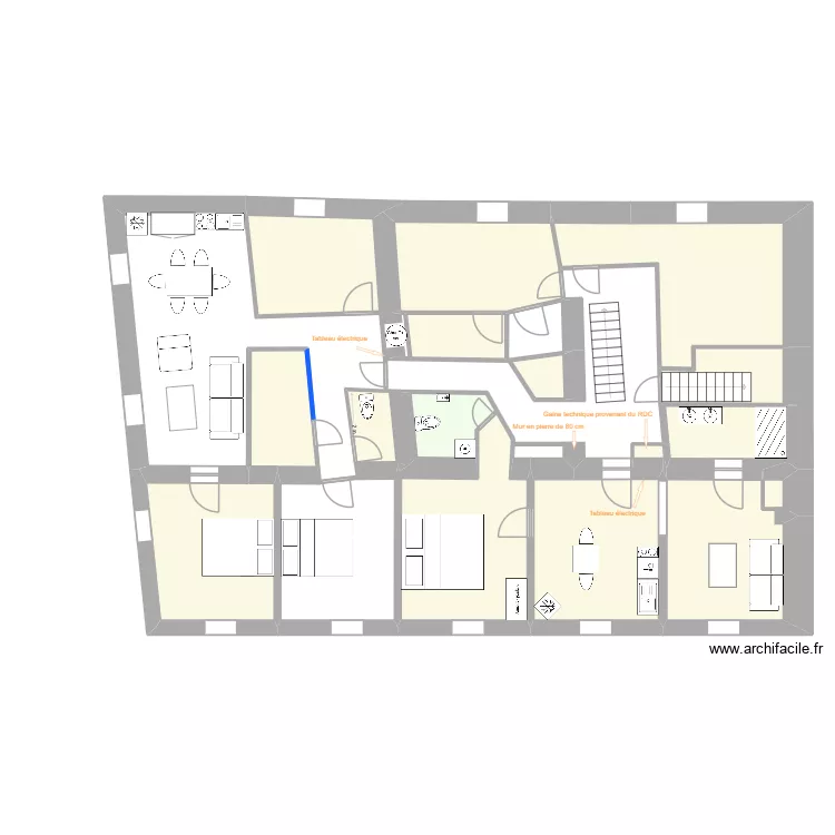 Loubet 2e étage 2025 - Enedis. Plan de 15 et 113 m² Loubet 2e étage 2025 - Enedis. Plan de 15 et 113 m²