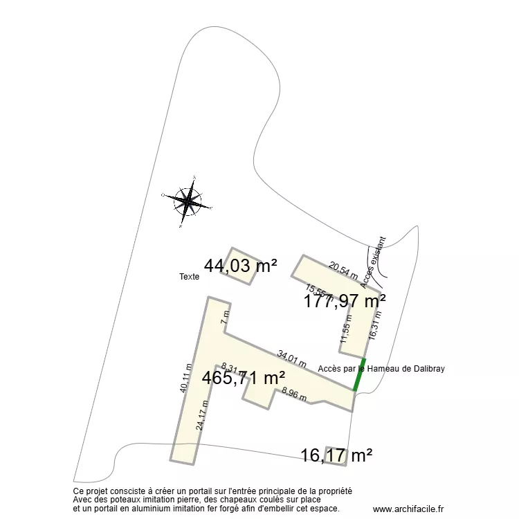 Portail DP2. Plan de 4 et 704 m² Portail DP2. Plan de 4 et 704 m²
