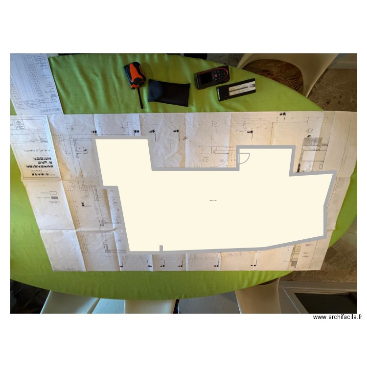 A.M. BIDART RDC. Plan de 1 pièce et 192 m2