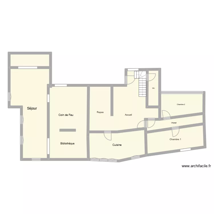 A.M. BIDART RDC. Plan de 