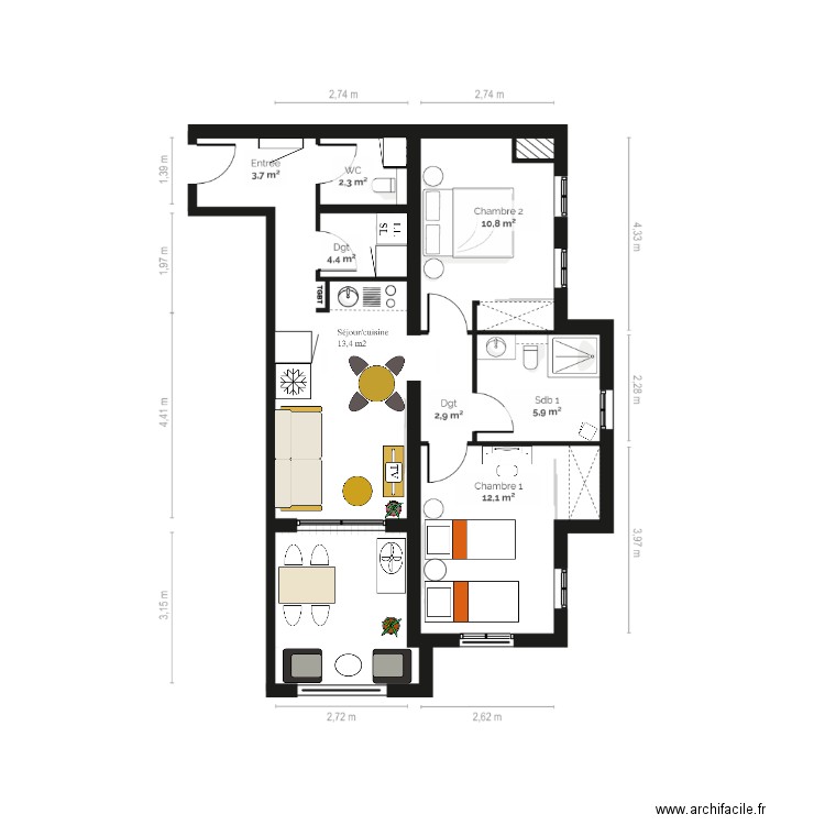 Plan 106 PIANOTTOLI. Plan de 0 pièce et 0 m2