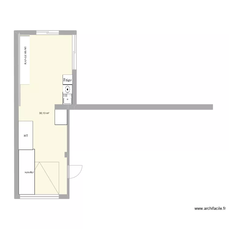extension garage. Plan de 