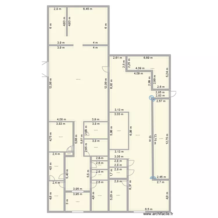 depot. Plan de 19 Pièces et 520 m²