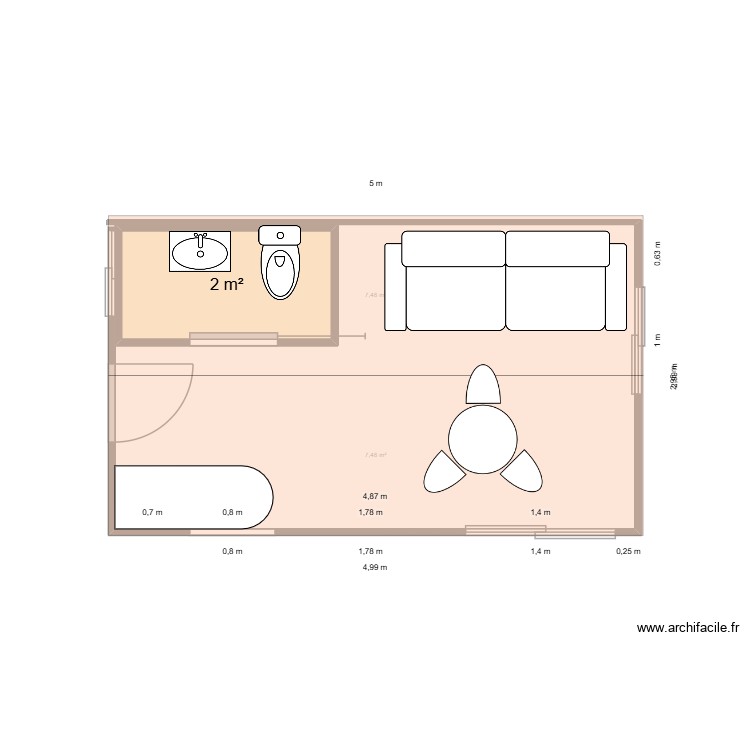 DP4 Bungalow 12m2 + Face v2. Plan de 0 pièce et 0 m2 DP4 Bungalow 12m2 + Face v2. Plan de 0 pièce et 0 m2