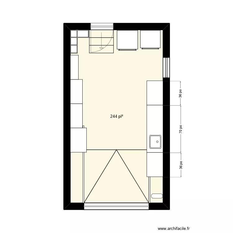 Garage Chow 2. Plan de 1  et 23 m²